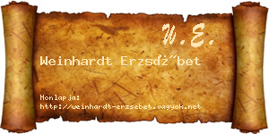 Weinhardt Erzsébet névjegykártya